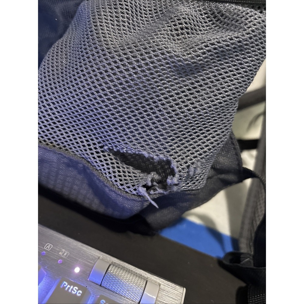 Ascend Blue 17" Backpack Has Rip In Side - Picture 3 of 7